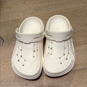 Crocs off white sandals
